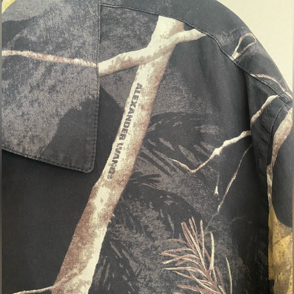 Alexander Wang Winter Camo Printed Silk Hawaiian Shirt - Picture 8 of 12